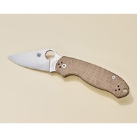 Ніж Spyderco Para 3 Brown Canvas Micarta brown C223MPCW