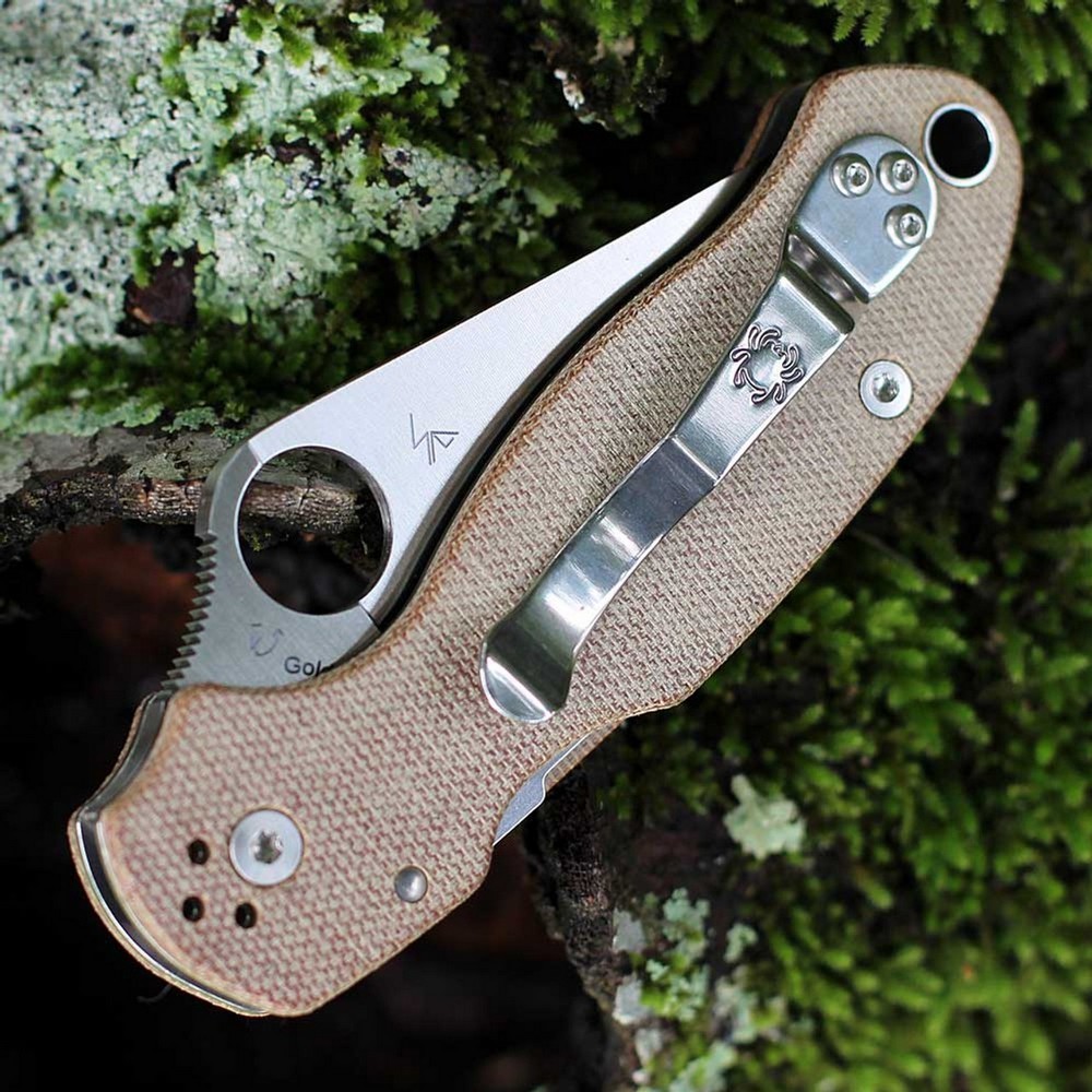Ніж Spyderco Para 3 Brown Canvas Micarta brown C223MPCW