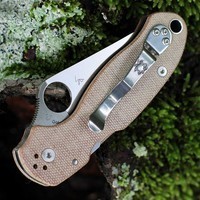 Ніж Spyderco Para 3 Brown Canvas Micarta brown C223MPCW