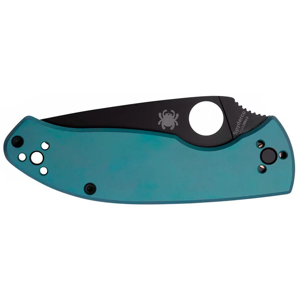 Ніж Spyderco Tenacious Titanium Black Blade blue C122TIBLBKP